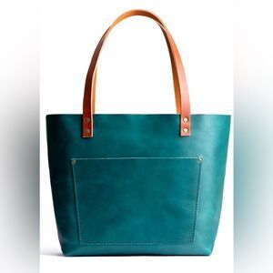 Portland Leather medium tote bag in Caribbean limited edition.  New.